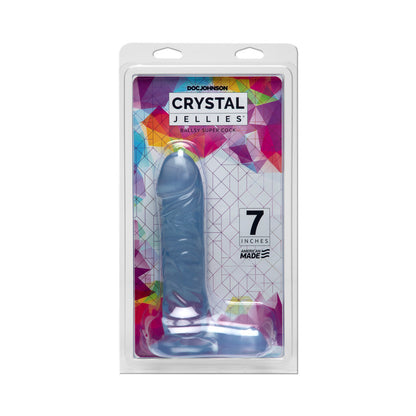 Crystal Jellies 7 Inch Ballsy Supercock - Clear