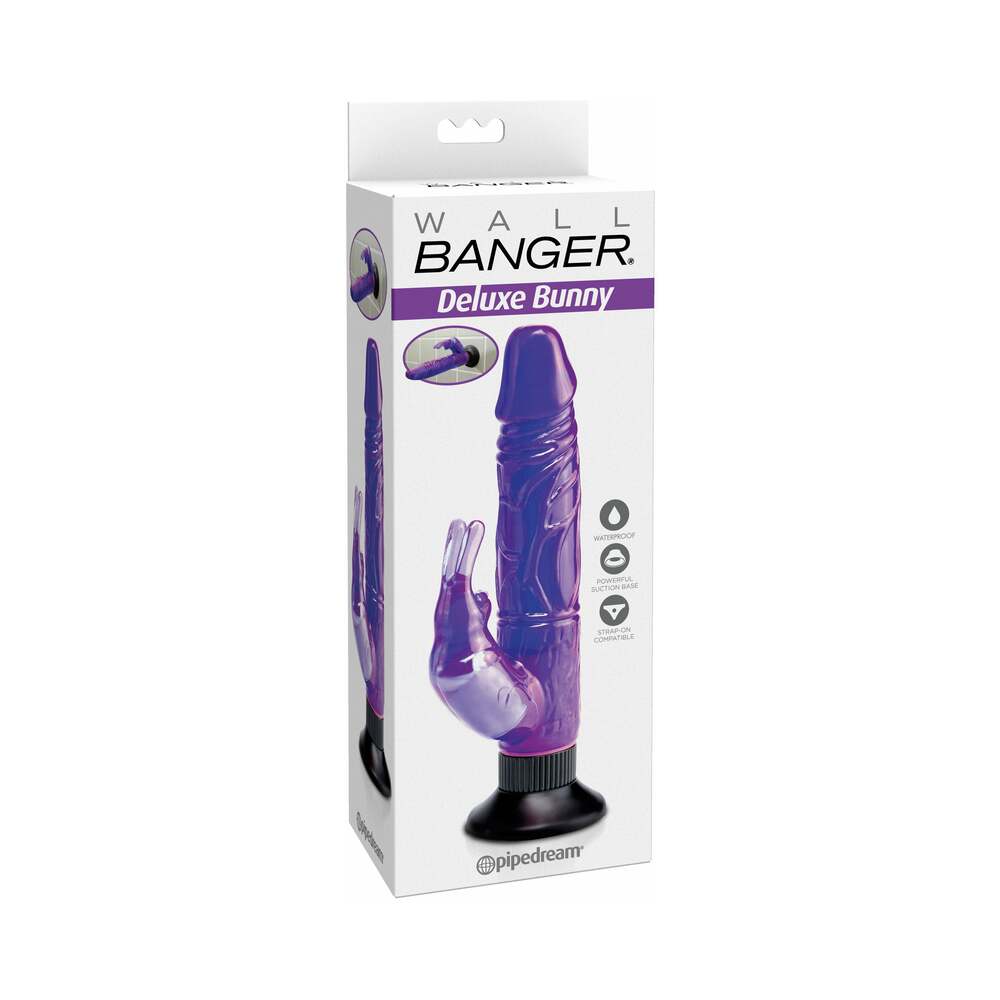 Waterproof Bunny Wall Bangers Purple Vibrator