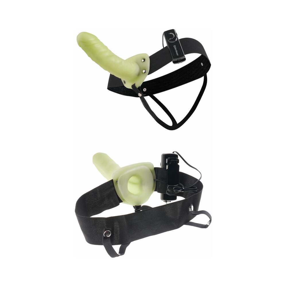 Fetish Fantasy Vibrating Hollow Strap-On Glow In The Dark