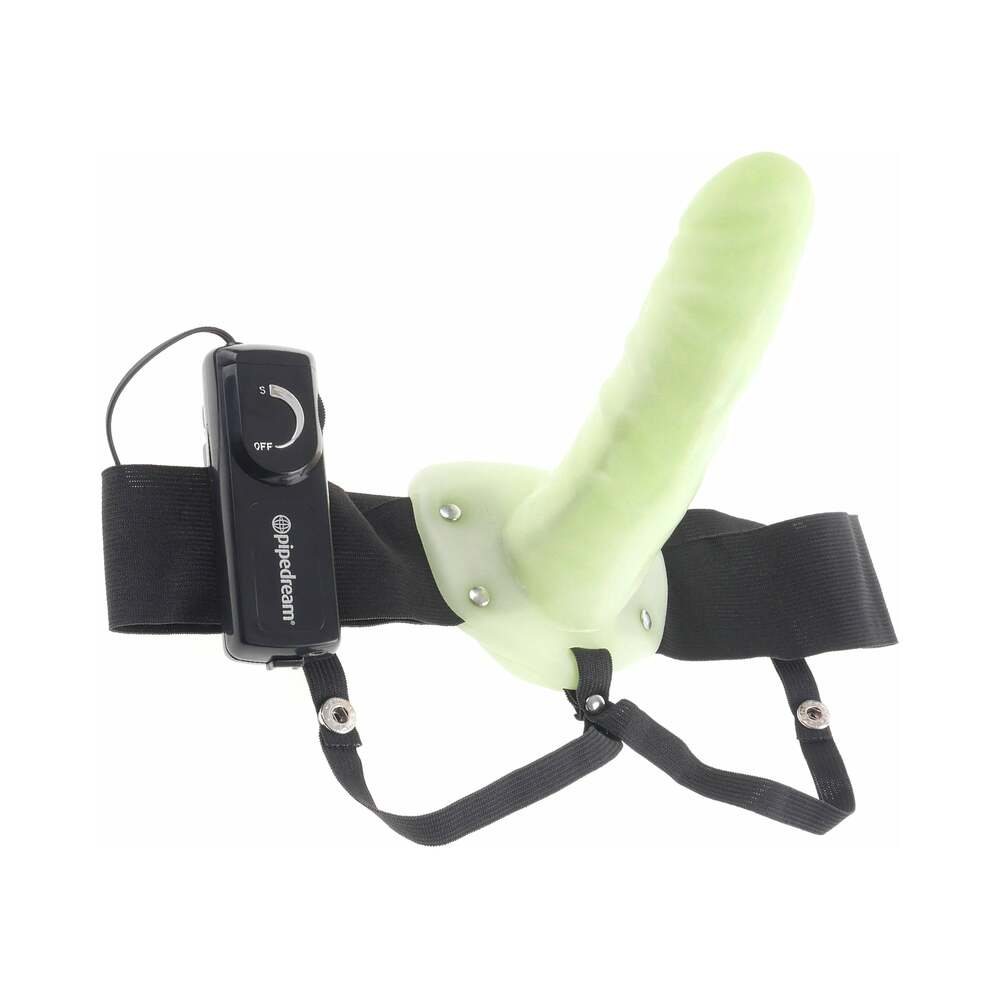 Fetish Fantasy Vibrating Hollow Strap-On Glow In The Dark