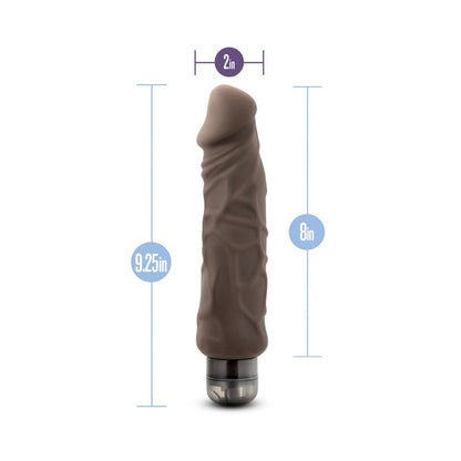 X5 Realistic Hard On 9 Inches Vibrating Dildo - Brown