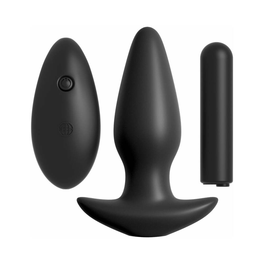 Anal Fantasy Collection Remote Control Silicone Plug - Black