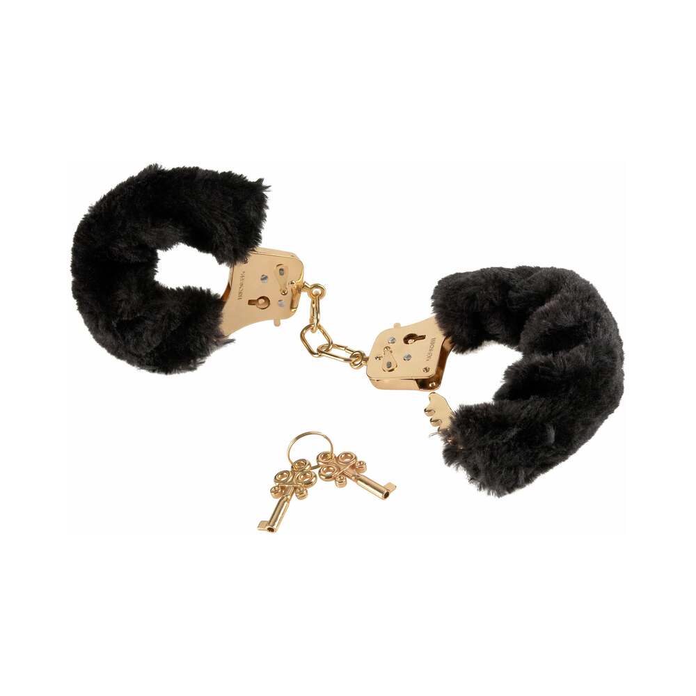 Fetish Fantasy Gold Deluxe Furry Cuffs - Gold