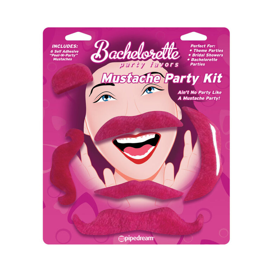 Mustache Party Kit Favors 6 Count Pink