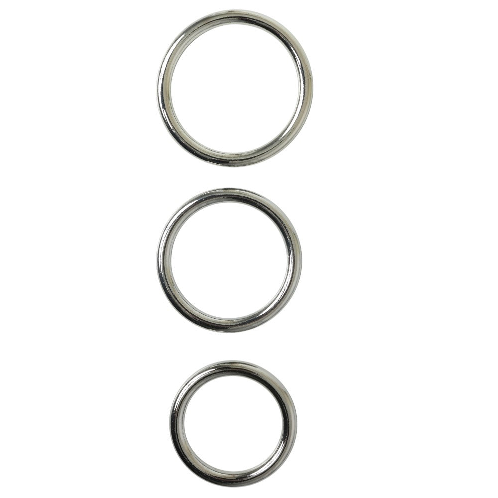 Sportsheets Metal O-Ring 3 Pack Nickel-Free Rings