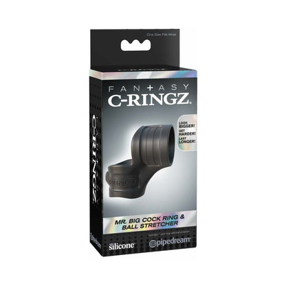 Fantasy C-Ringz Mr. Big Cock Ring &amp; Ball Stretcher - Black