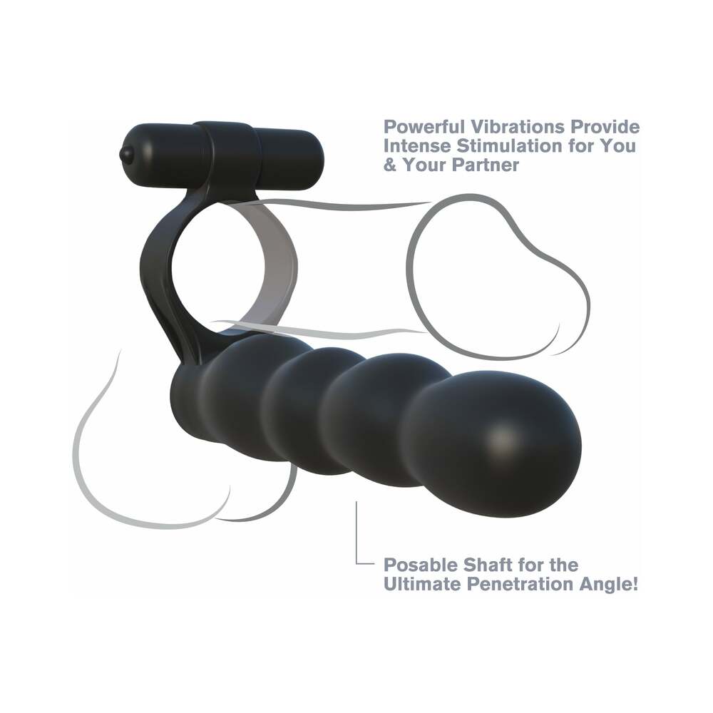 Fantasy C-Ringz Posable Partner Double Penetrator - Black