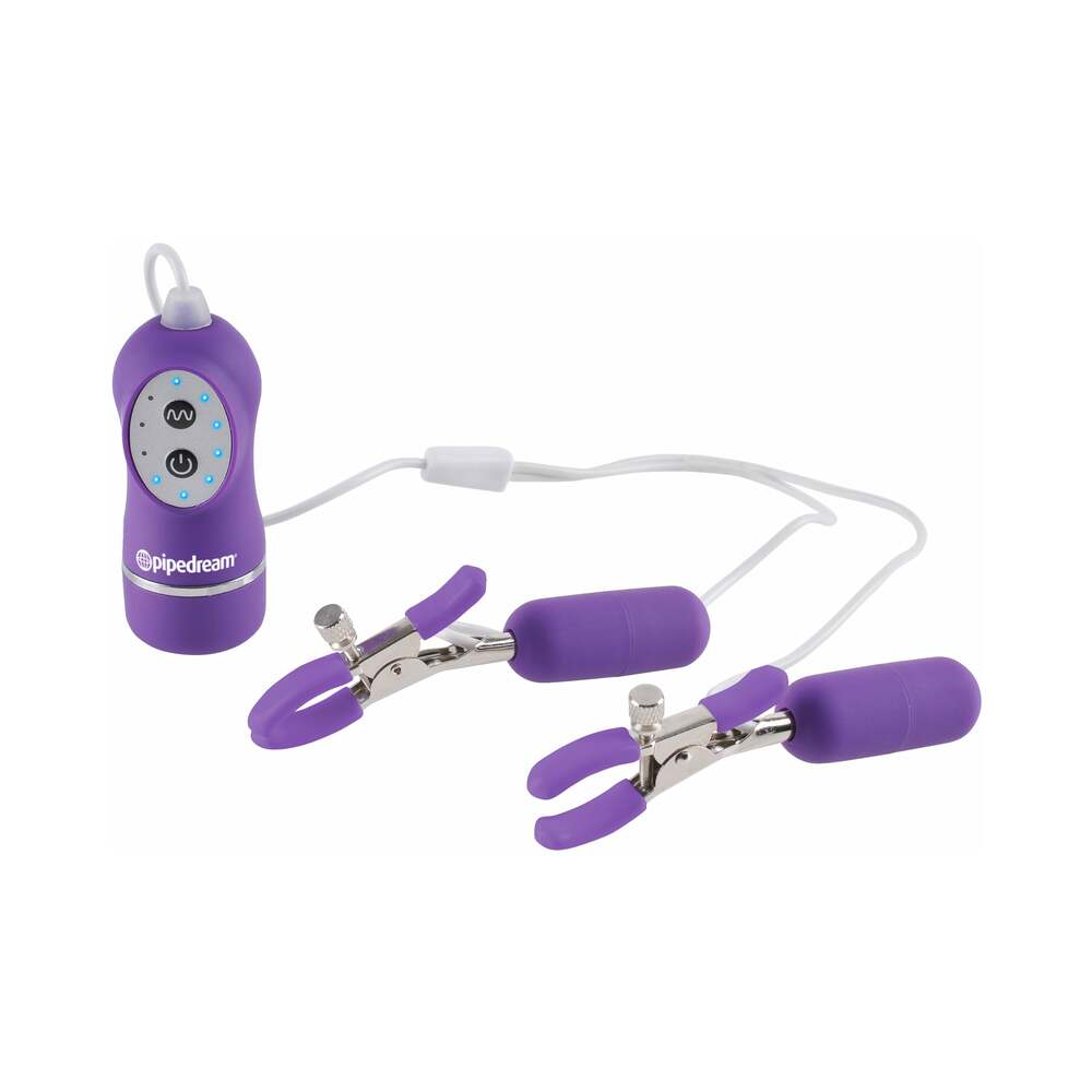 Fetish Fantasy 10-Function Vibrating Nipple Clamps