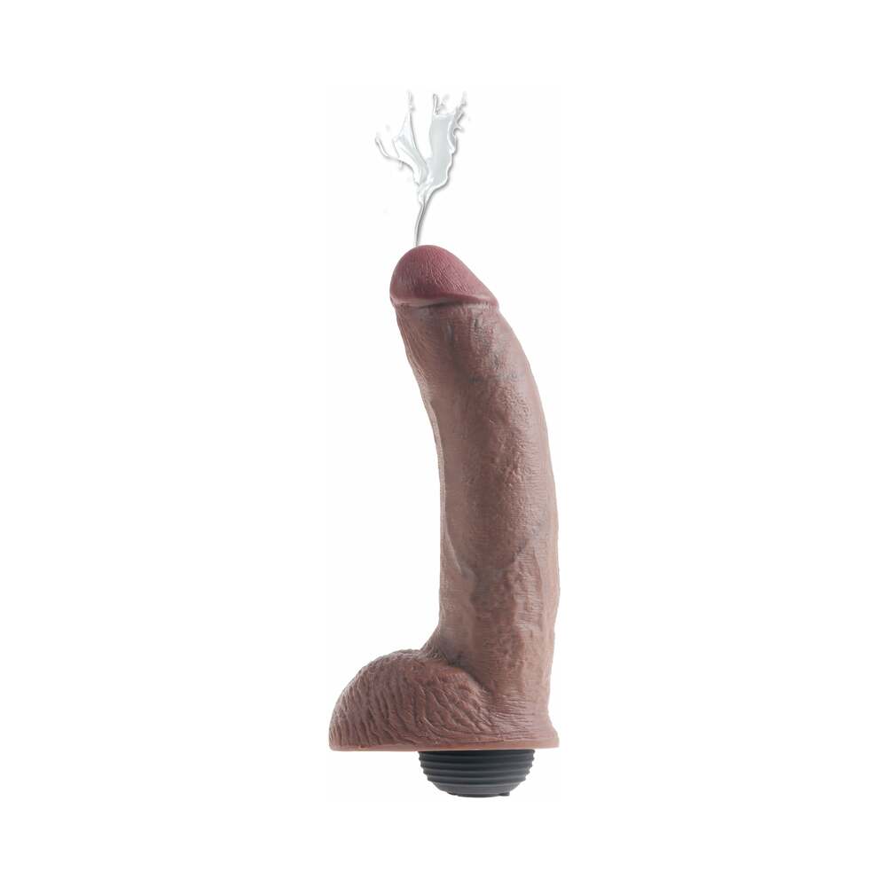 King Cock 9 Inches Squirting Dildo Brown