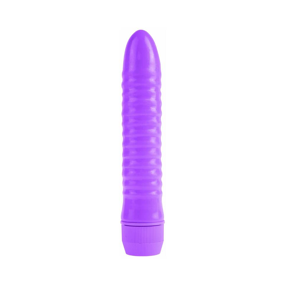 Neon Ribbed Rocket Vibrator