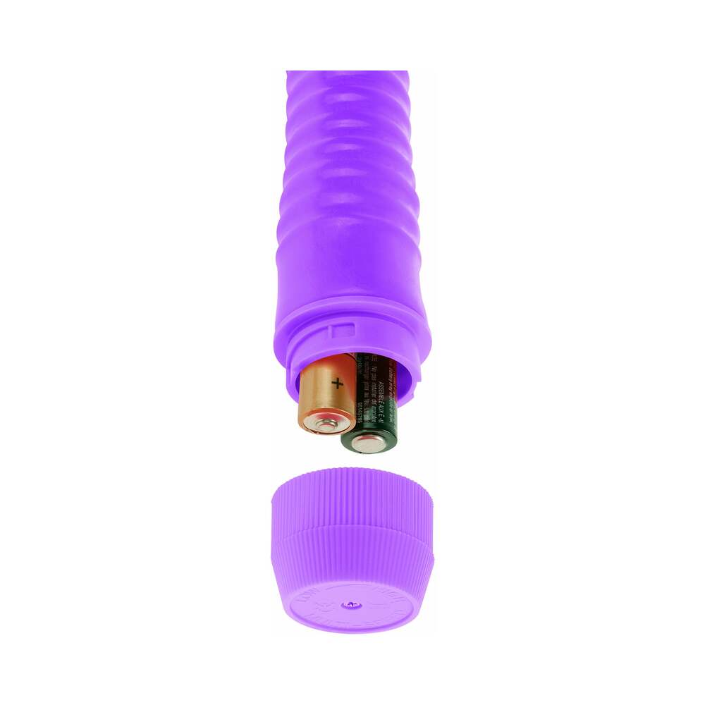 Neon Ribbed Rocket Vibrator