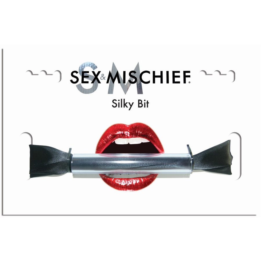 Sex &amp; Mischief Silky Bit Gag Black