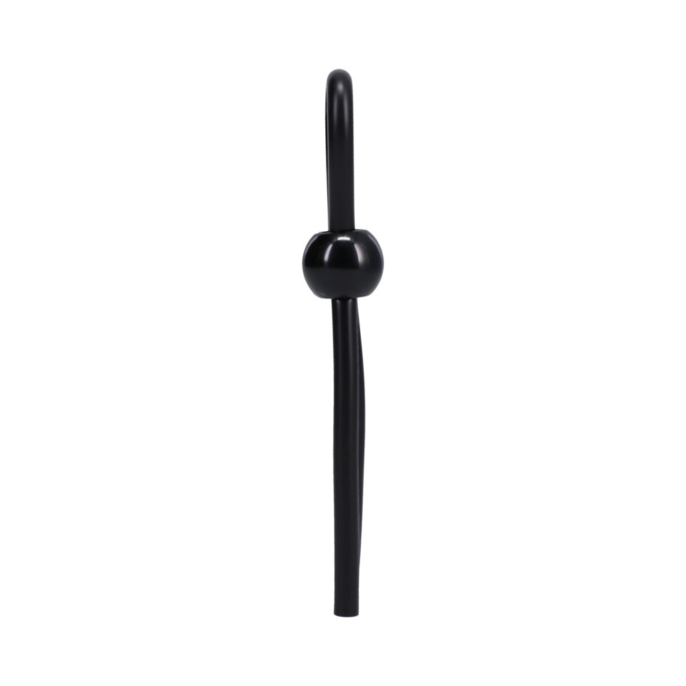 Rock Solid Lasso Single Adjustable Black Silicone Cock Tie