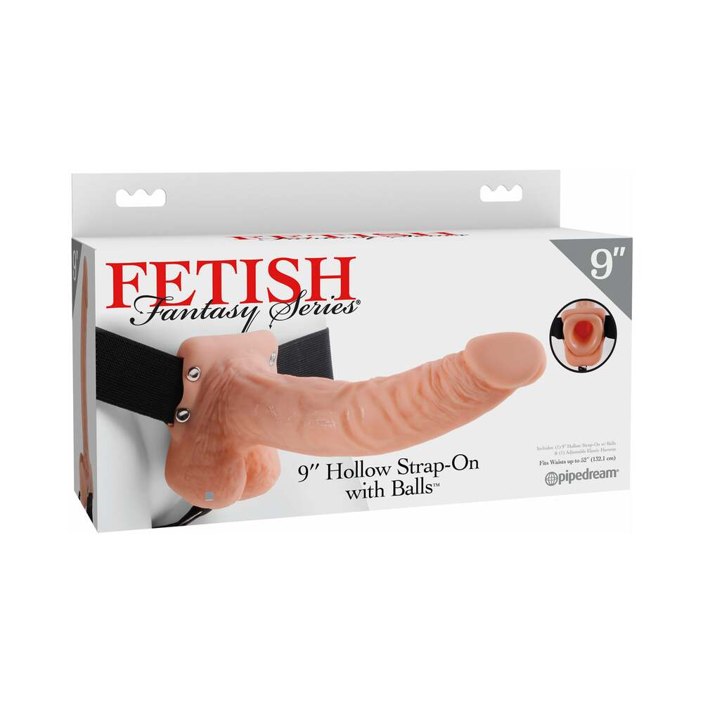 Fetish Fantasy Hollow Strap On W/Balls 9 Flesh