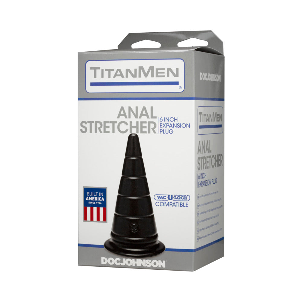 Titanmen Anal Stretcher 6 Inches Expansion Plug Black