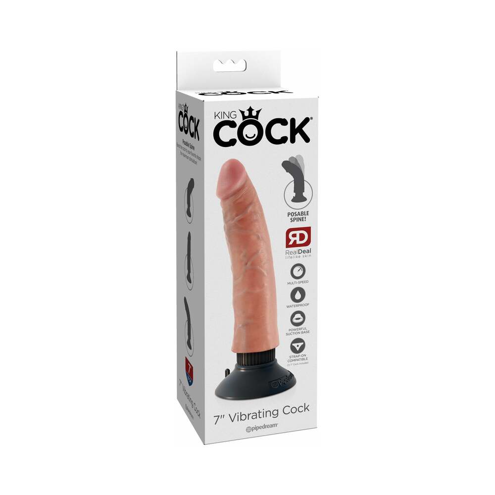 King Cock 7 Inches Vibrating Dildo