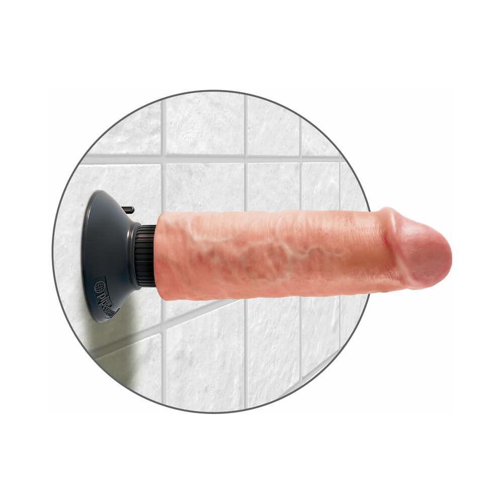 King Cock 6 Inches Vibrating Dildo Beige