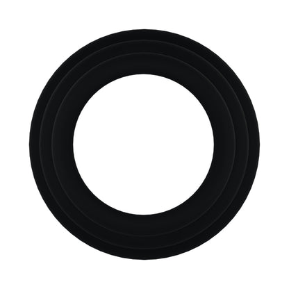 Rock Solid Tri-Pack Silicone Gasket Cock Rings Black