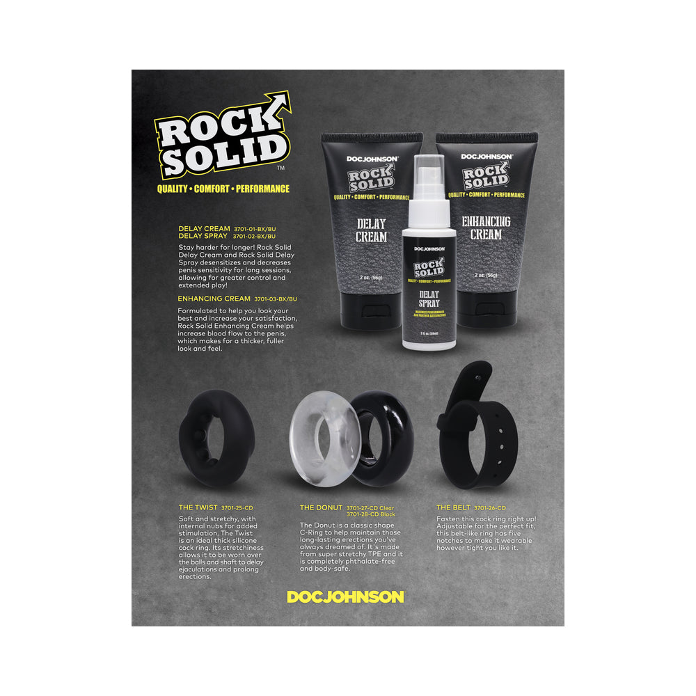 Rock Solid Tri-Pack Silicone Gasket Cock Rings Black