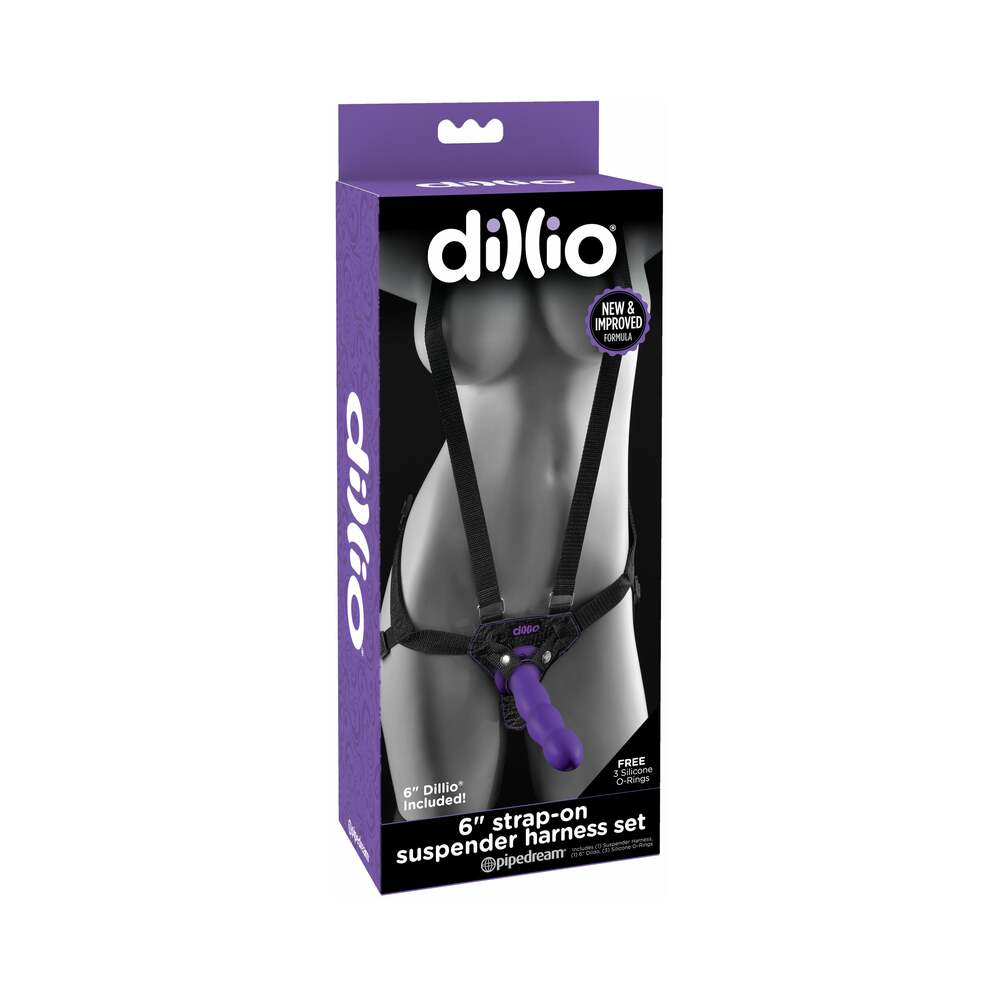 Dillio Pur 6In Strap-On Suspend Harn Set