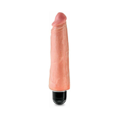 King Cock 8 Inches Vibrating Stiffy Beige