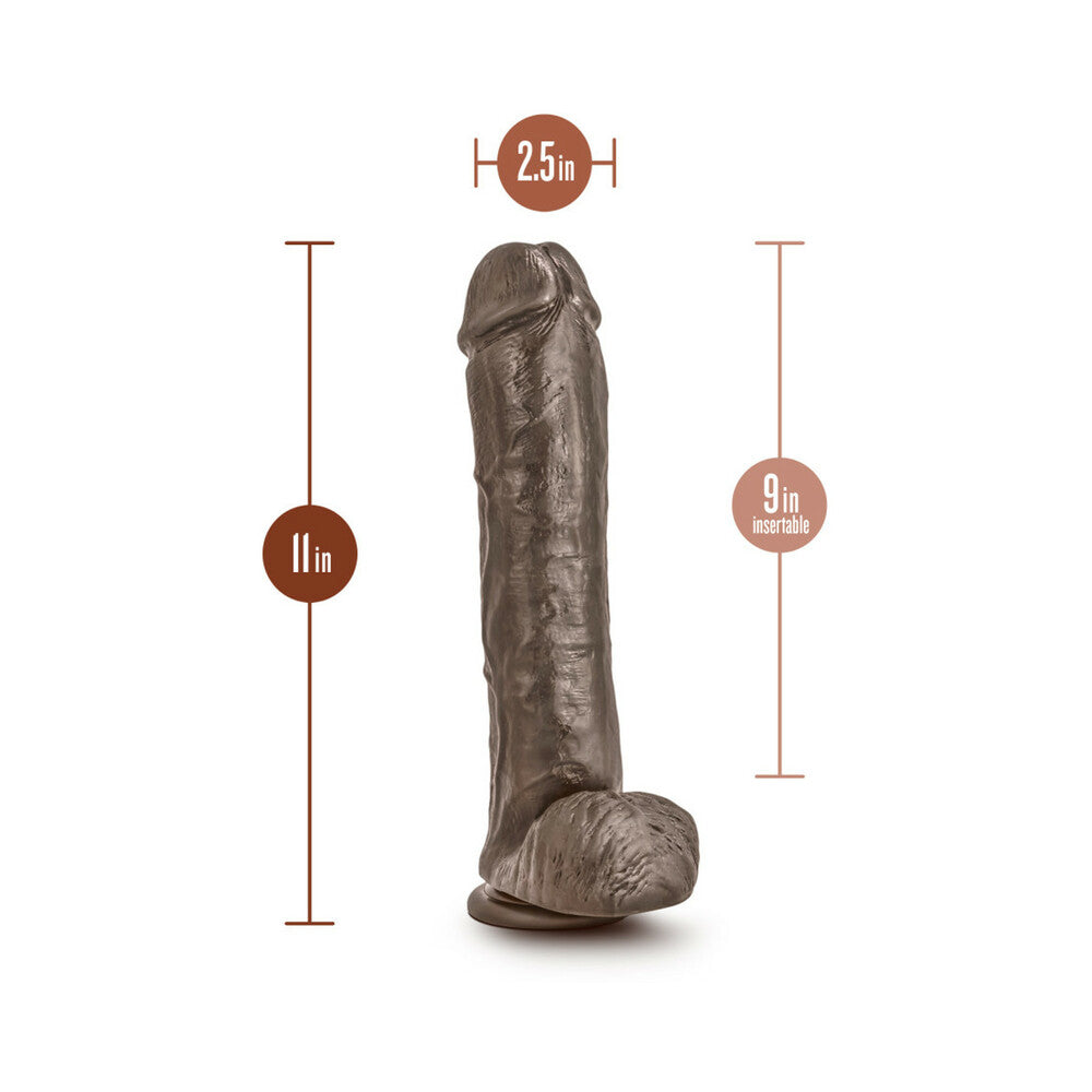 Dr. Skin Mr. Savage 11.5 Dildo With Suction Cup - Chocolate