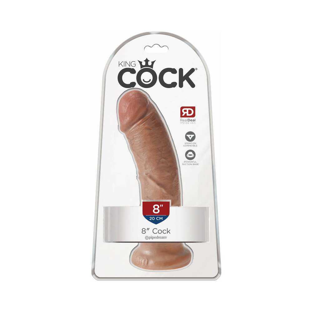 King Cock 8 Inches Tan Dildo