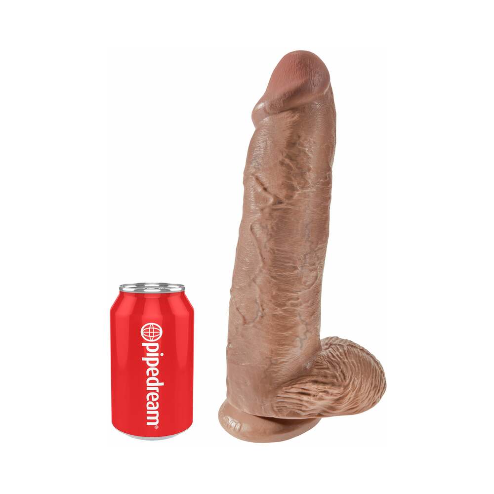 King Cock 12 Inch  Cock W/Balls Tan