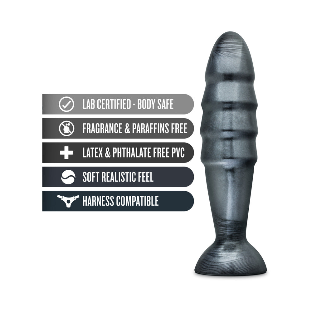 Jet Destructor Carbon Metallic Black Butt Plug