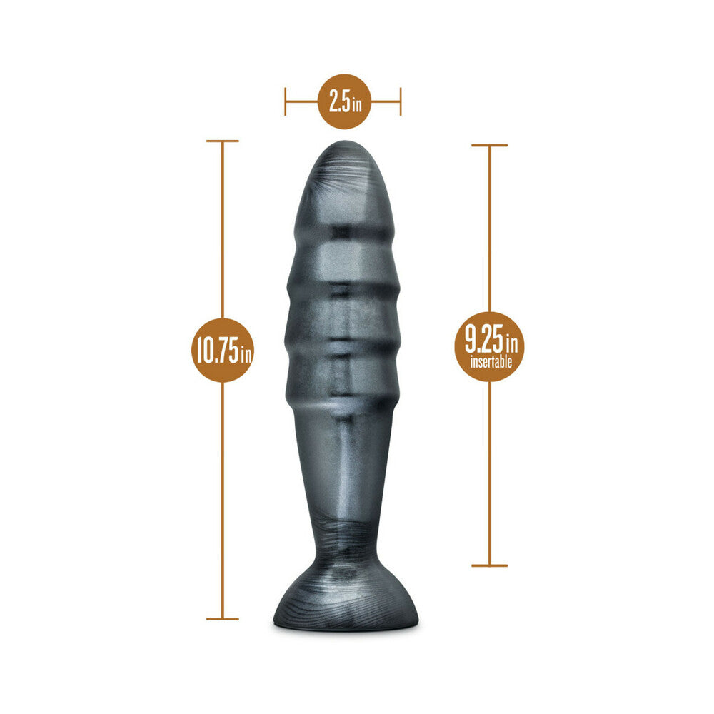 Jet Destructor Carbon Metallic Black Butt Plug