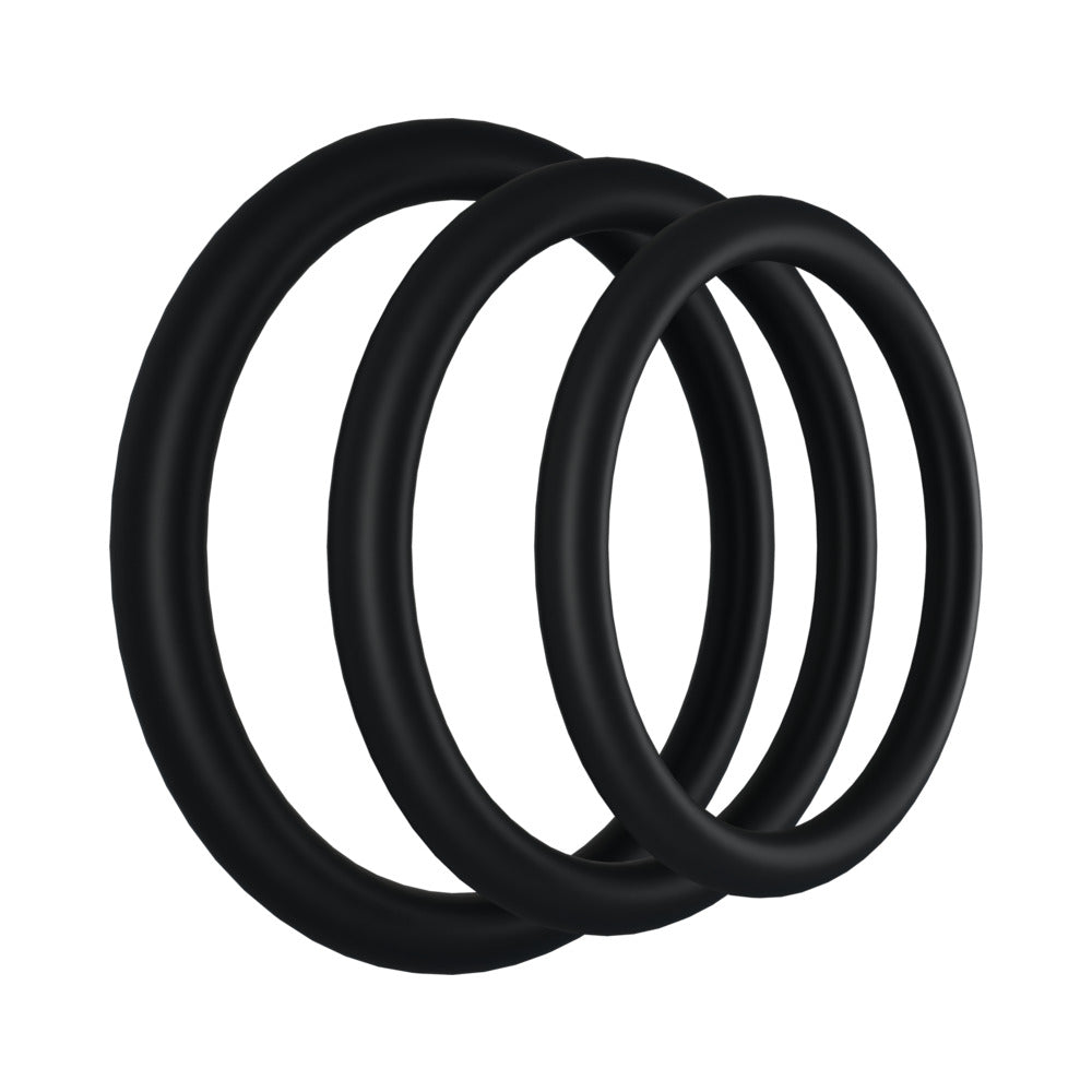 Rock Solid Tri-Pack Rubber Gasket (1.25In, 1.5In, 2In) Black