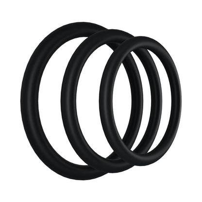 Rock Solid Tri-Pack Rubber Gasket (1.25In, 1.5In, 2In) Black