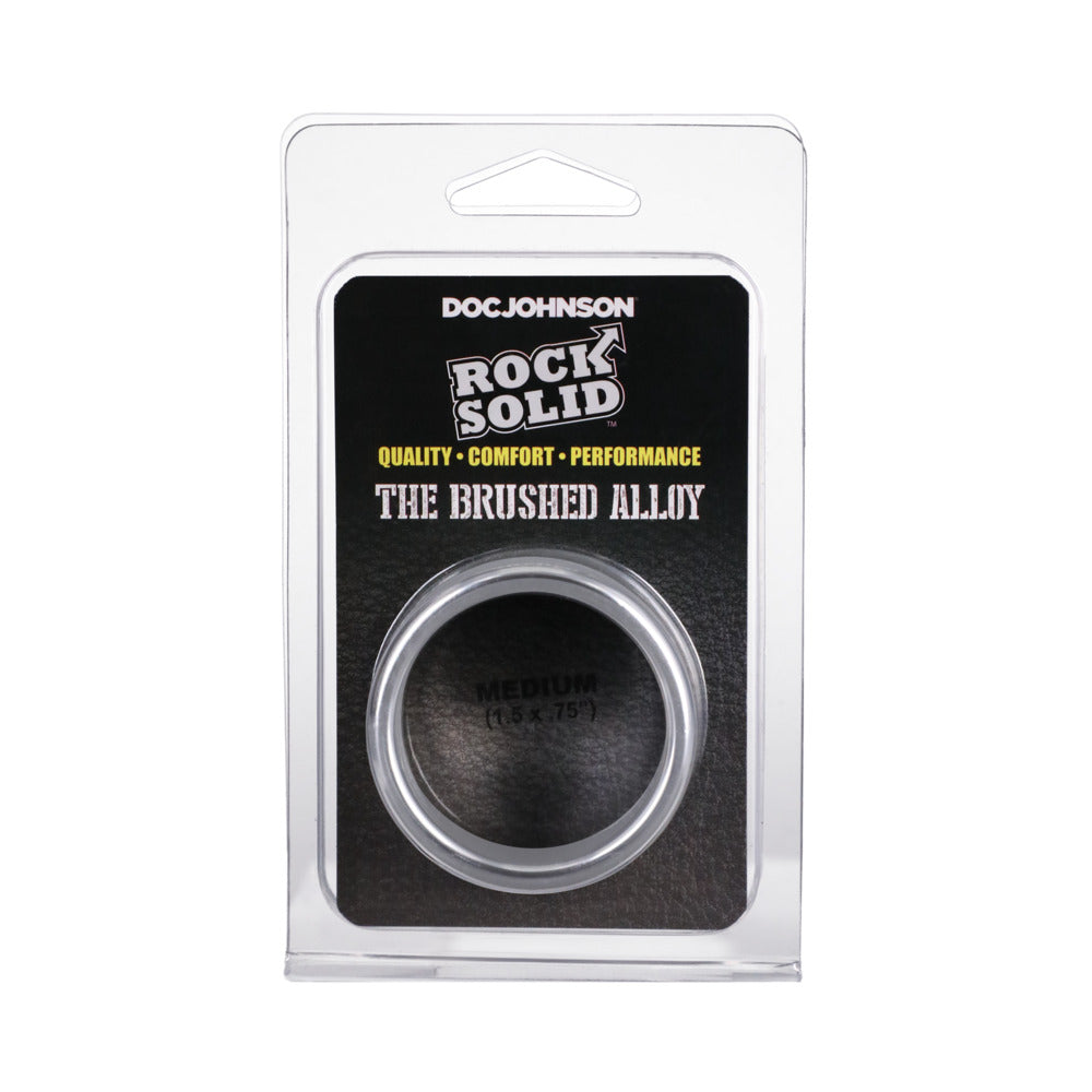 Rock Solid Brushed Alloy Medium (1.5In X .75In) Silver