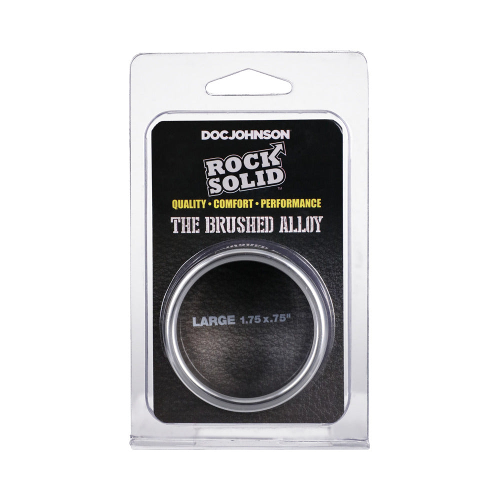 Rock Solid Brushed Alloy Large (1.75In X .75In) Silver