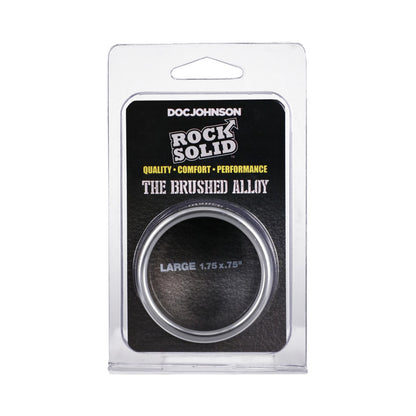 Rock Solid Brushed Alloy Large (1.75In X .75In) Silver