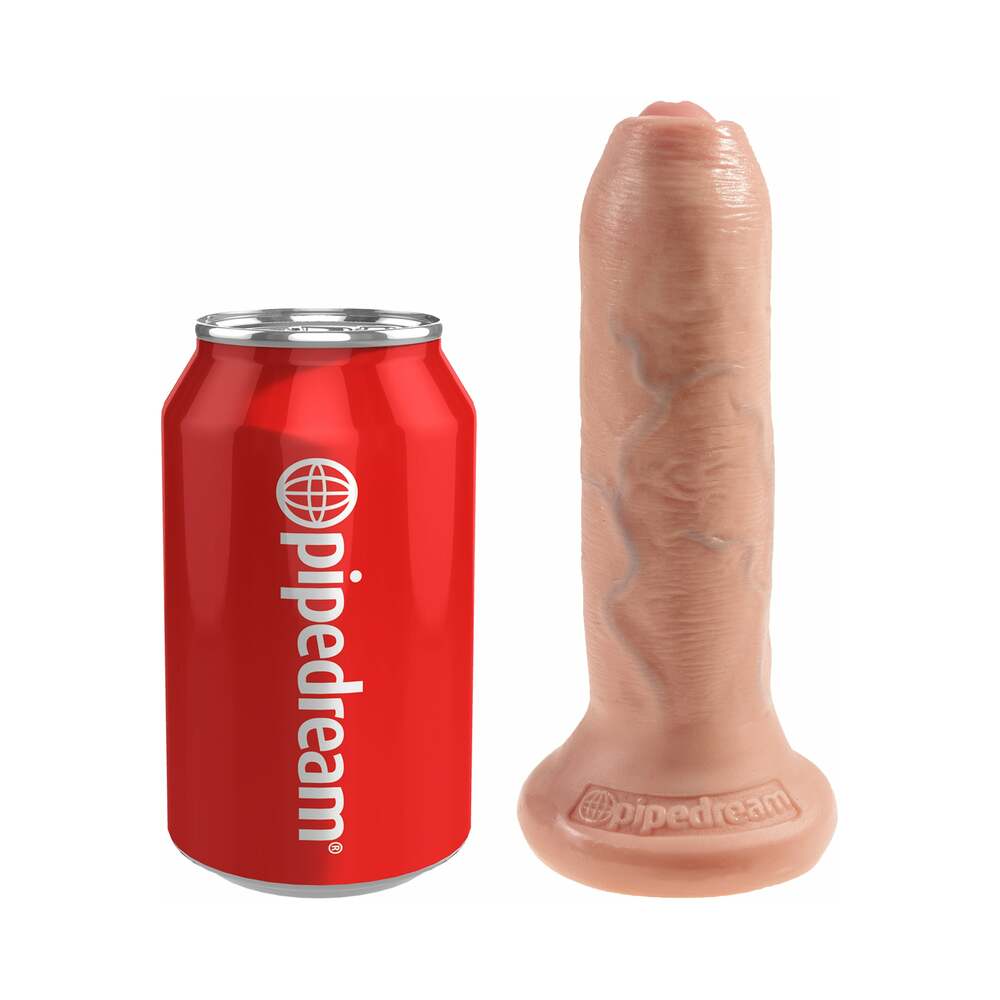 King Cock 6 Inches Uncut Dildo Beige