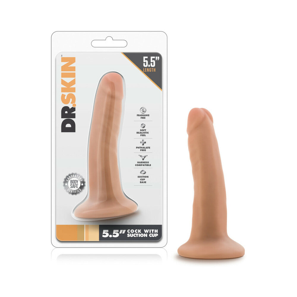 Dr. Skin - 5.5 Inch Cock With Suction Cup - Vanilla