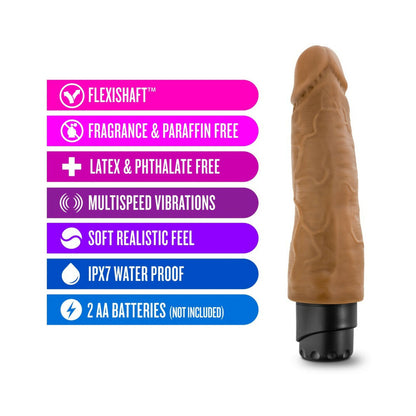 Dr. Skin - Cock Vibe 14 - 8 Inch Vibrating Cock - Mocha