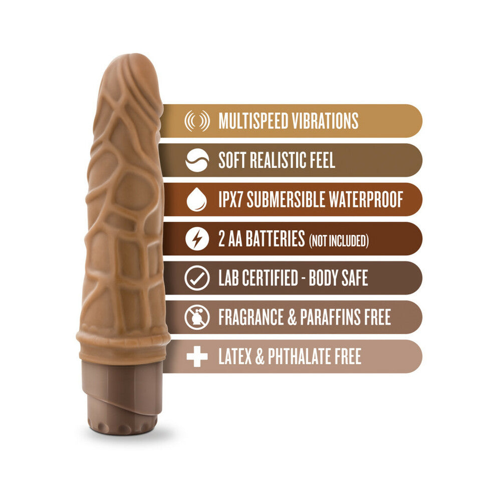 Dr. Skin - Cock Vibe 3 - 7.25 Inch Vibrating Cock - Mocha