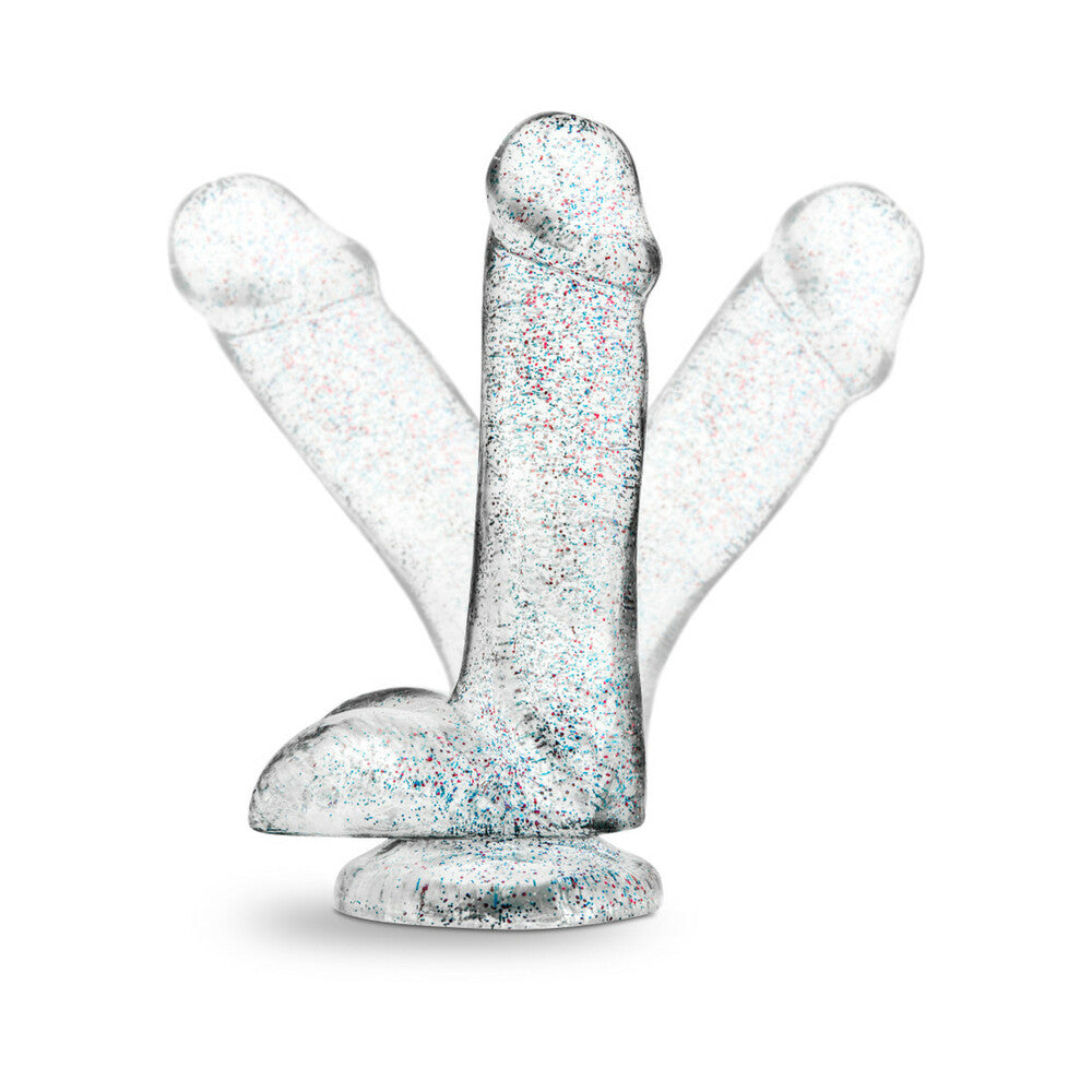 Naturally Yours - 6&quot; Glitter Cock - Sparkling Clear