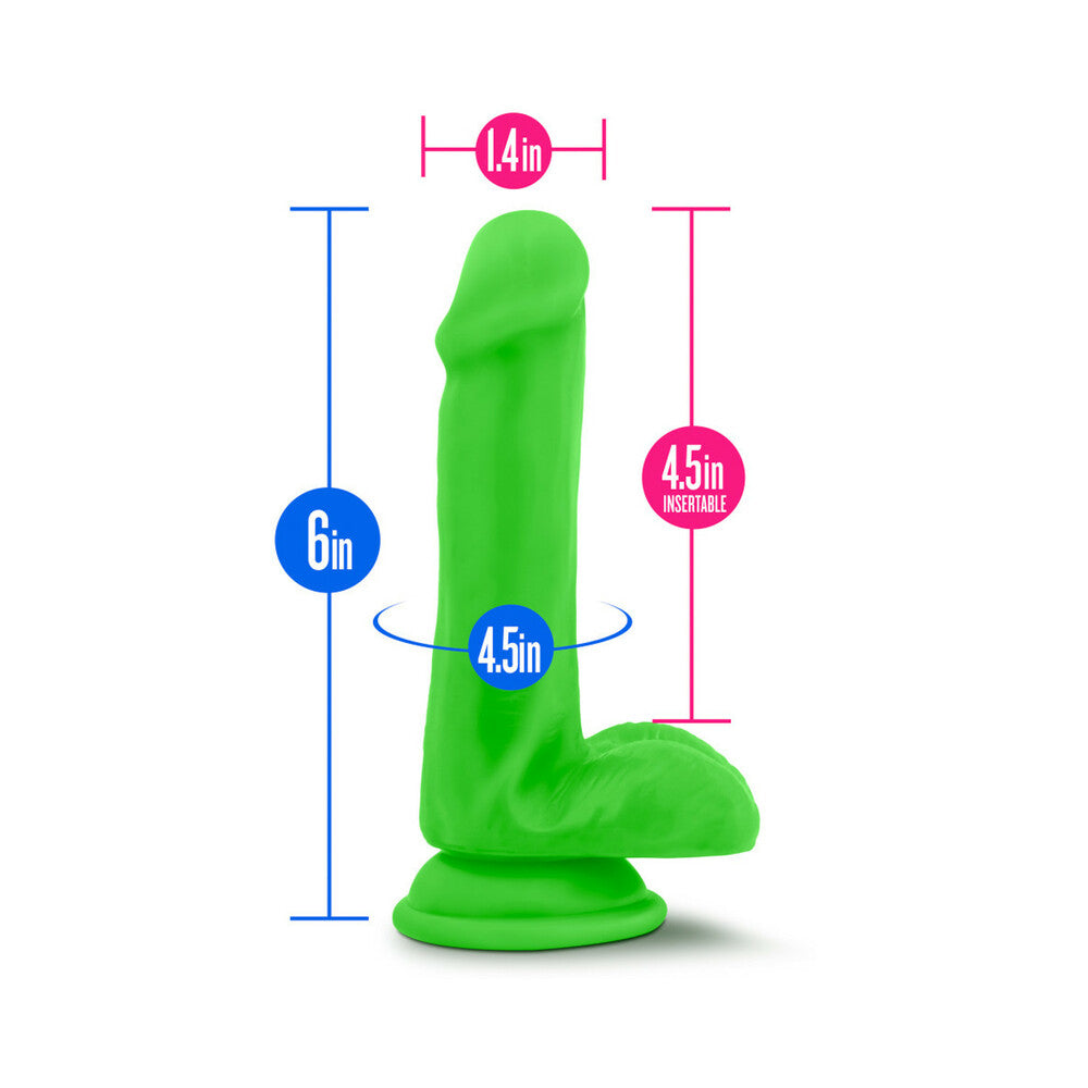 Neo - 6 Inch Dual Density Cock With Balls