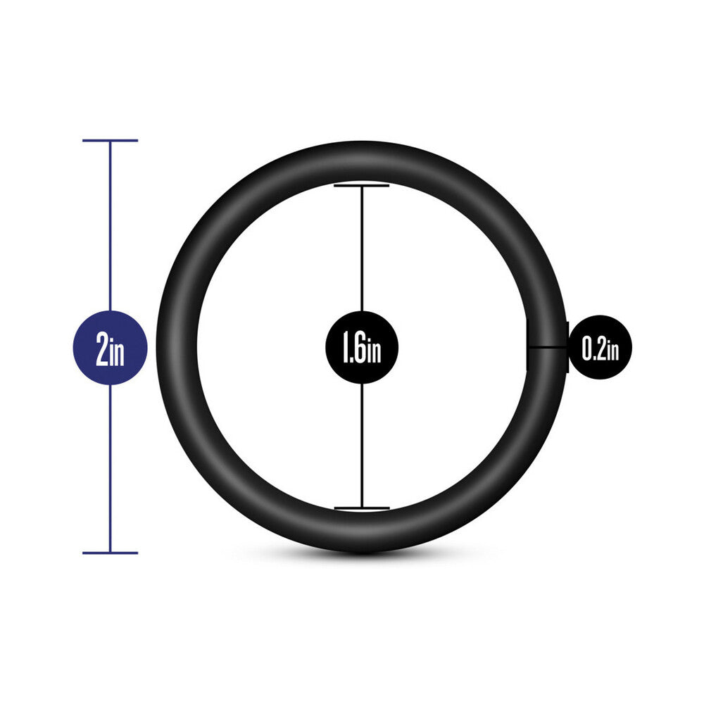 Blush Performance Vs3 Pure Premium Silicone Cockrings Large - Black