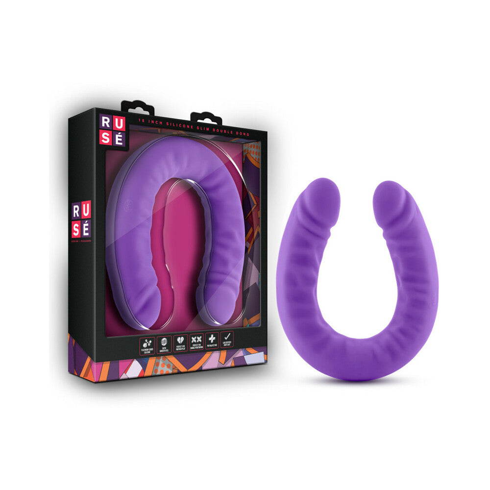 Ruse - 18 Inch Silicone Slim Double Dong