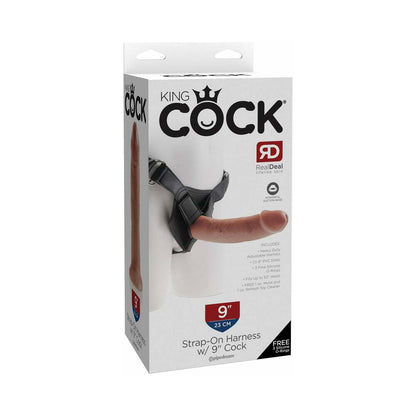 King Cock Strap-On Harness W/ 9In Cock Tan