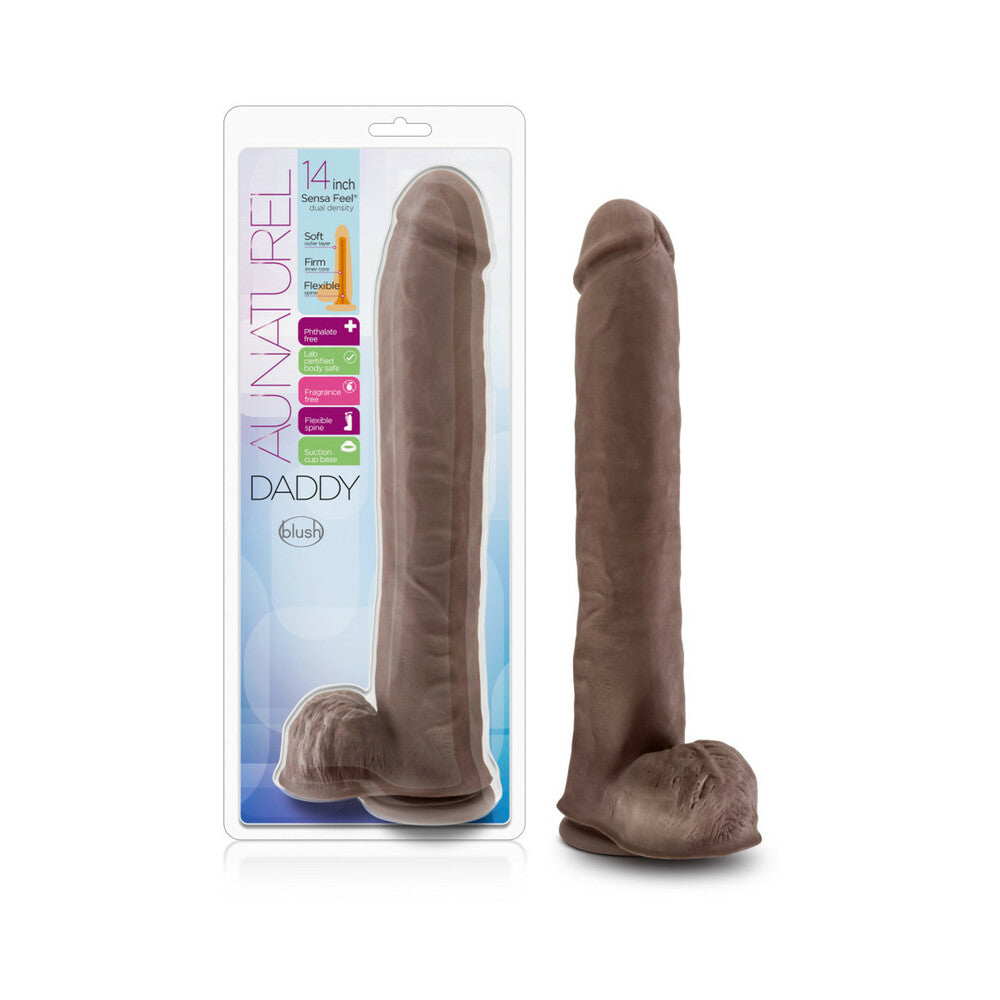 Au Naturel Daddy 14In Sensa Feel Dual Density Dildo