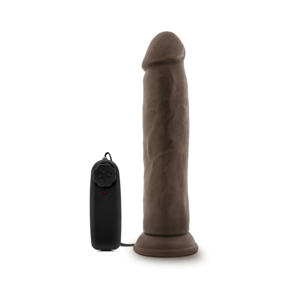 Dr. Skin - Dr. Throb - 9.5In Vibrating Realistic Cock With Suction Cup - Chocolate