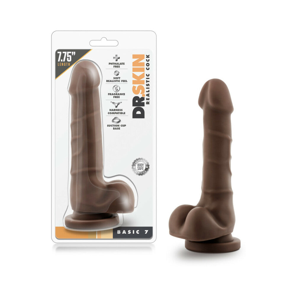 Dr. Skin - Realistic Cock - Basic 7 - Chocolate