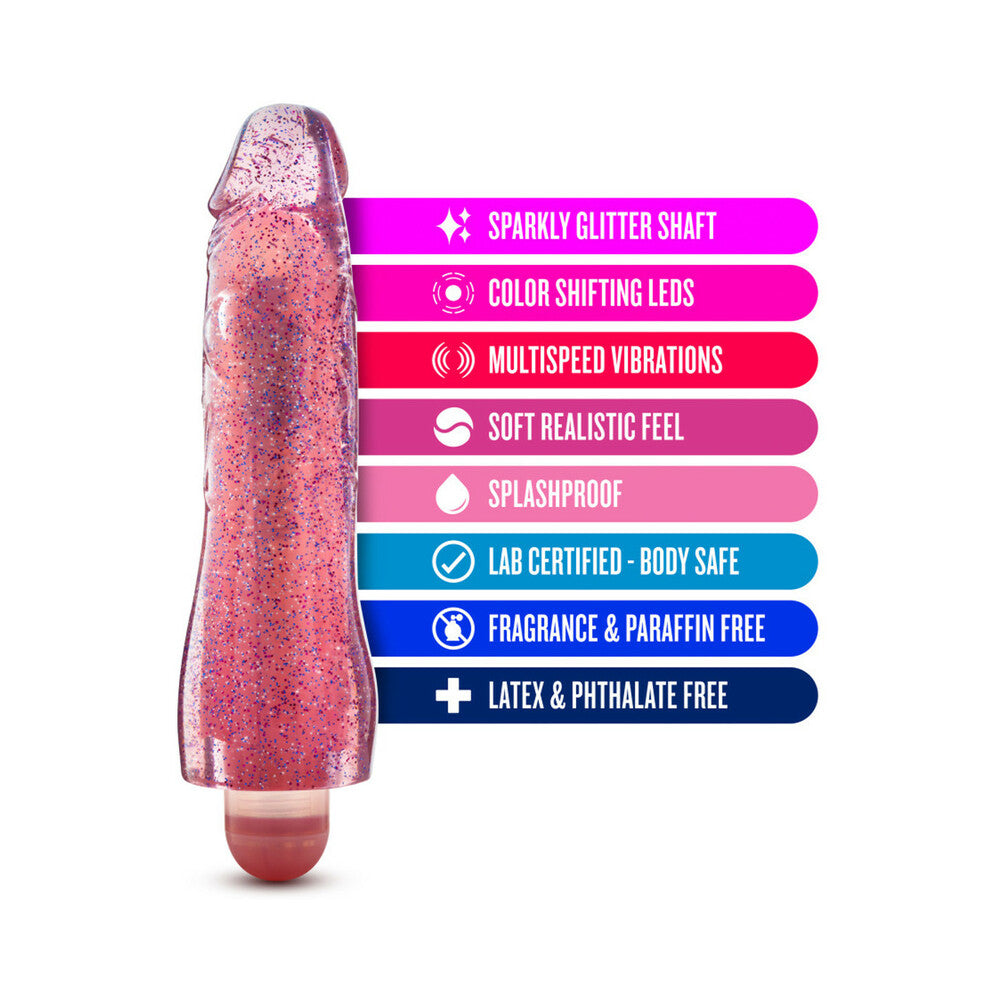 Blush Glow Dicks Glitter Vibrator Molly - Purple