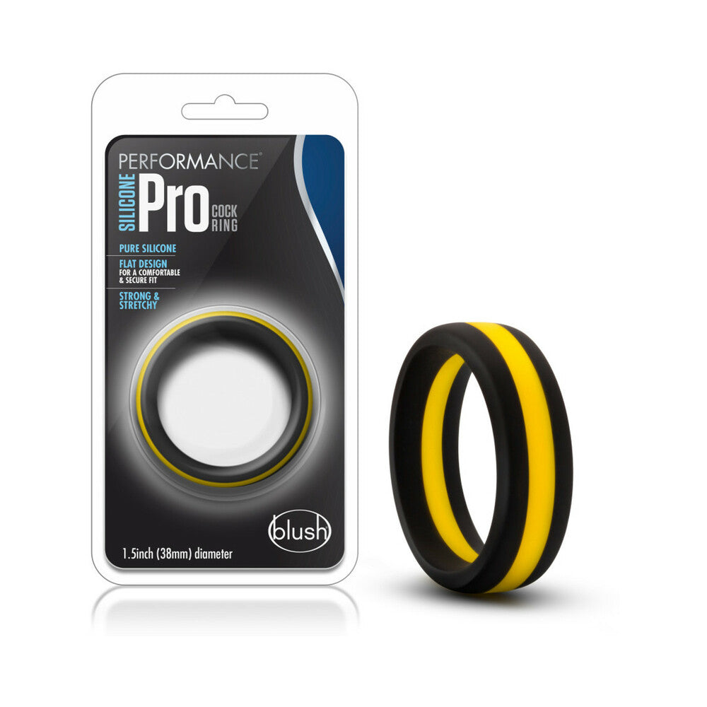 Blush Performance Silicone Go Pro Cock Ring - Black/Green