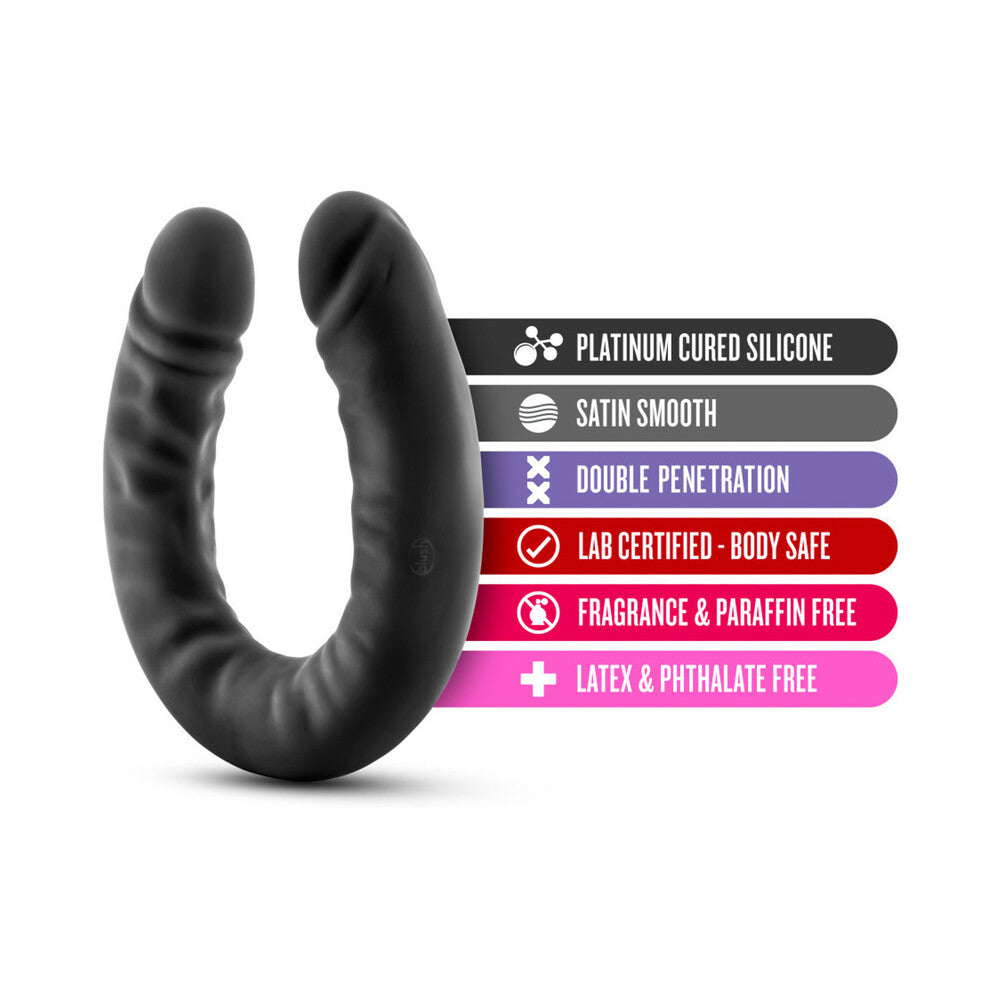 Ruse - Silicone Double Headed Dildo - 18In - Black